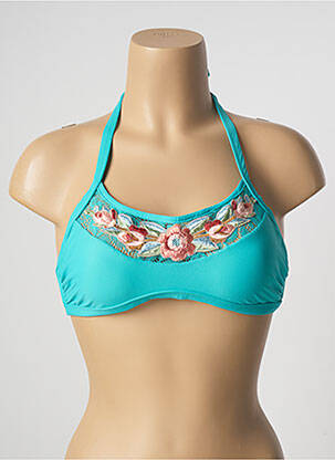 Haut de maillot de bain stretch bleu DESPI femme