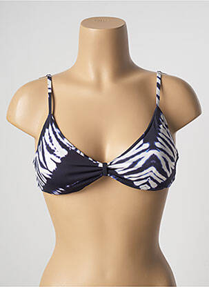 Haut de maillot de bain stretch haut soutien-gorge avec mousse de rembourrage amovible bleu SALINAS femme