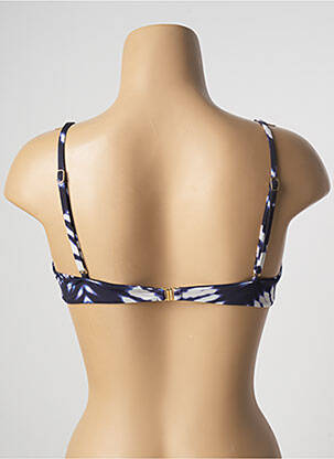 Haut de maillot de bain stretch haut soutien-gorge avec mousse de rembourrage amovible bleu SALINAS femme