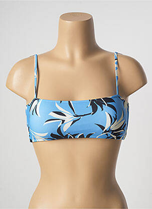 Haut de maillot de bain stretch haut soutien-gorge avec mousse de rembourrage amovible bleu SALINAS femme