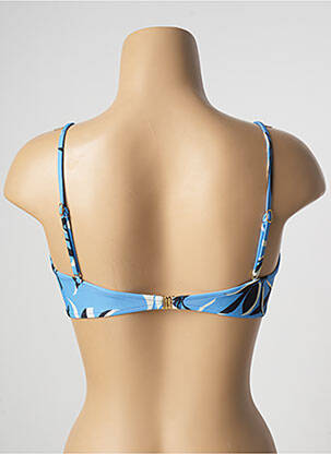 Haut de maillot de bain stretch haut soutien-gorge avec mousse de rembourrage amovible bleu SALINAS femme