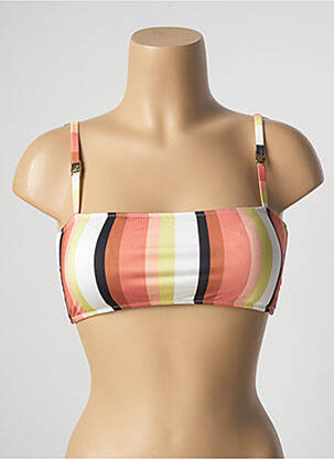 Haut de maillot de bain stretch haut soutien-gorge avec mousse de rembourrage amovible orange SALINAS femme