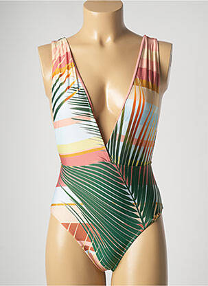 Maillot de bain 1 pièce imprimé fantaisie vert SALINAS femme