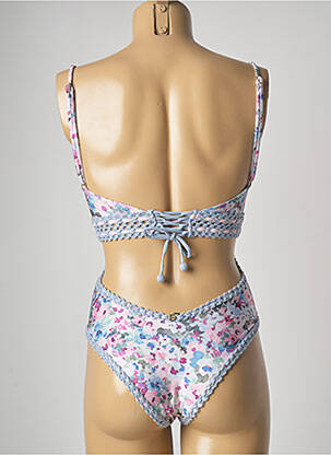 Maillot de bain 1 pièce bretelles élastiquées amovibles haut soutien-gorge avec mousse de rembourrage amovible bleu DESPI femme