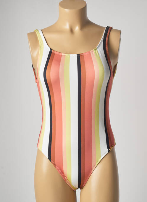 Maillot de bain 1 pièce effet matière satinée blanc SALINAS femme