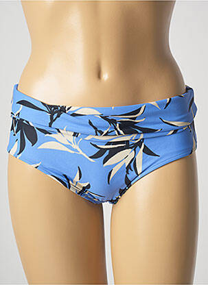 Bas de maillot de bain imprimé fantaisie culotte bleu SALINAS femme