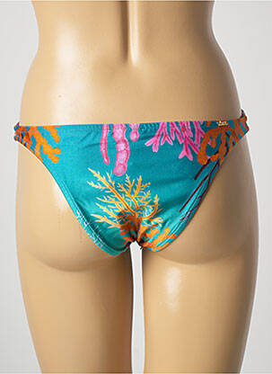 Bas de maillot de bain imprimé fantaisie culotte bleu SALINAS femme