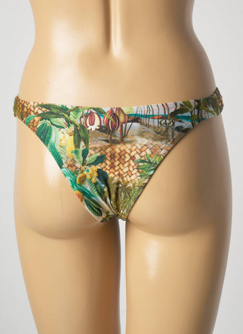 Bas de maillot de bain tissage satiné culotte vert BLUEMAN femme