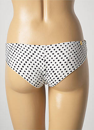 Bas de maillot de bain tissage satiné culotte blanc SALINAS femme