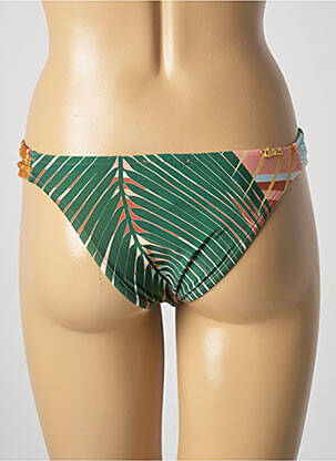 Bas de maillot de bain imprimé fantaisie culotte vert SALINAS femme