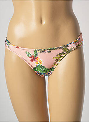 Bas de maillot de bain imprimé fantaisie culotte rose SALINAS femme