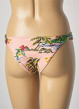 Bas de maillot de bain tissage satiné culotte rose SALINAS femme