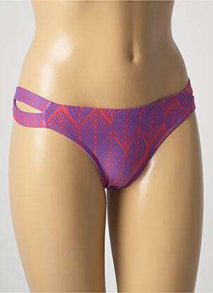 Bas de maillot de bain imprimé fantaisie culotte violet SILVIA SCHAEFER femme