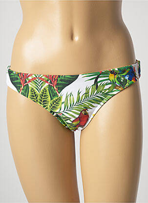 Bas de maillot de bain imprimé fantaisie culotte vert BLUEMAN femme