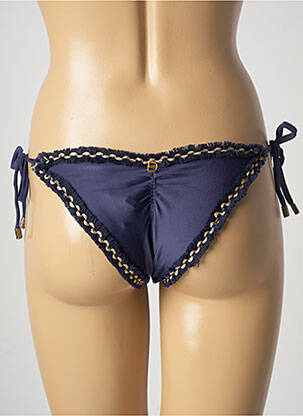 Bas de maillot de bain tissage satiné bikini bleu DESPI femme