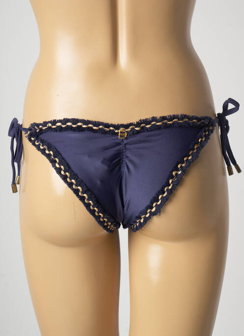 Bas de maillot de bain tissage satiné bikini bleu DESPI femme