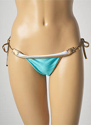 Bas de maillot de bain tissage satiné bikini bleu DESPI femme