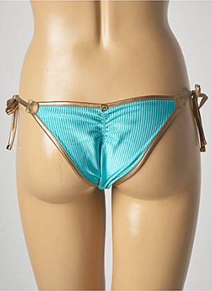 Bas de maillot de bain tissage satiné bikini bleu DESPI femme