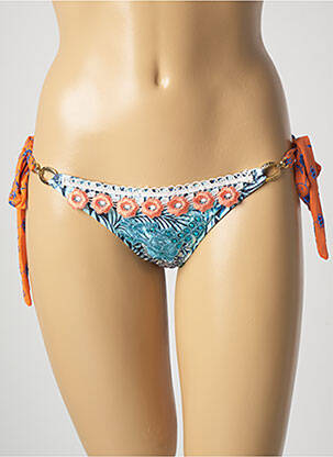 Bas de maillot de bain imprimé fantaisie bikini bleu DESPI femme