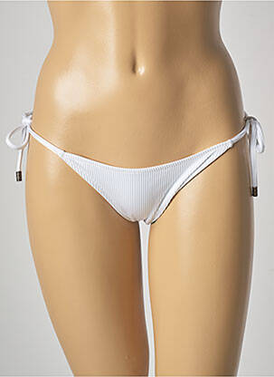 Bas de maillot de bain effet matière satinée bikini blanc DESPI femme