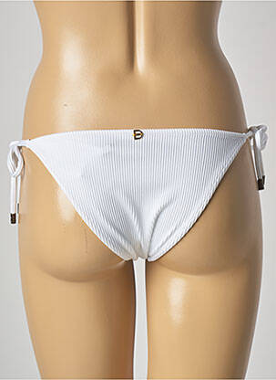 Bas de maillot de bain effet matière satinée bikini blanc DESPI femme