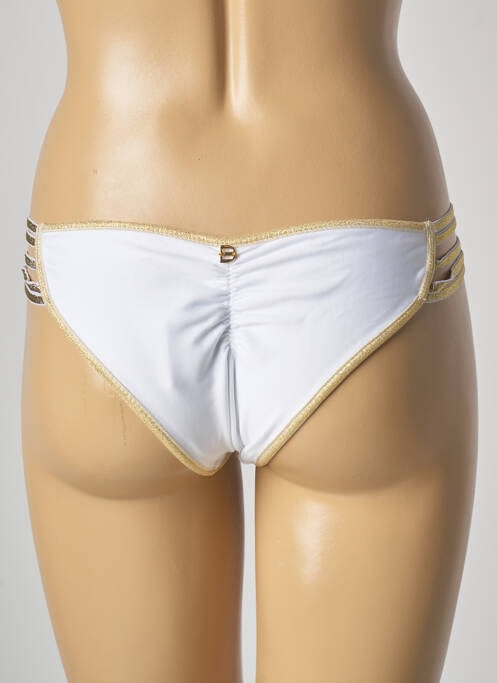 Bas de maillot de bain tissage satiné culotte blanc DESPI femme