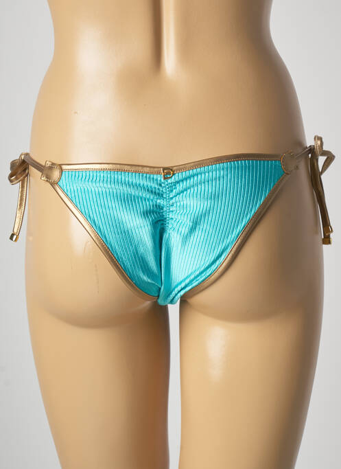 Bas de maillot de bain tissage satiné bikini bleu DESPI femme