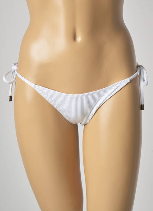 Bas de maillot de bain fermeture liens à nouer bikini blanc DESPI femme