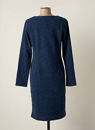 Robe mi-longue manches longues manches longues bleu LAFEYT femme
