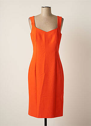 Robe mi-longue orange ARBIGLI pour femme
