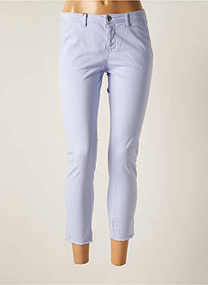 Pantalon 7/8 stretch taille basse violet SCHOOL RAG femme