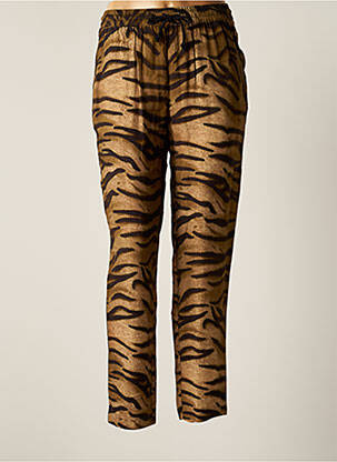 Pantalon droit taille élastique taille normale marron SCHOOL RAG femme