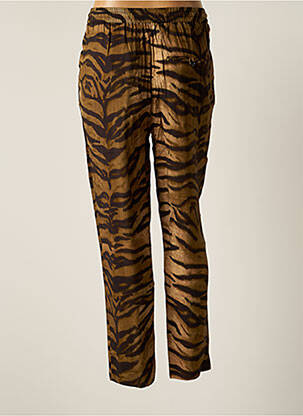 Pantalon droit taille élastique taille normale marron SCHOOL RAG femme