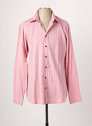 Chemise manches longues poches poitrine rouge MARVELIS homme