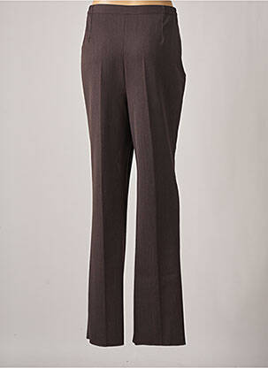 Pantalon droit taille élastique taille normale marron GEVANA femme