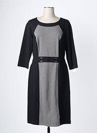 Robe mi-longue manches 3/4 manches 3/4 noir CONCEPT K femme