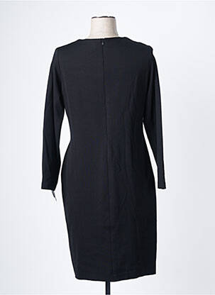 Robe mi-longue manches longues manches longues noir ANNE KELLY femme