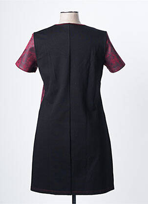 Robe courte manches courtes manches courtes rouge CLAUDE DE SAIVRE femme