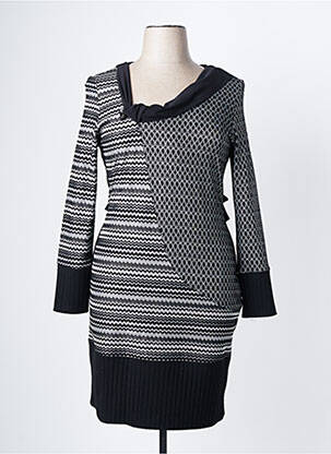 Robe courte manches longues manches longues noir JOSEPH RIBKOFF femme