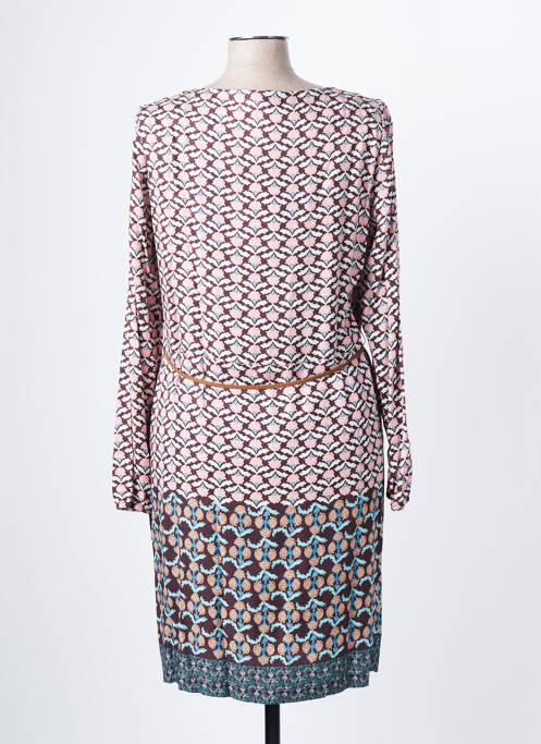 Robe mi-longue coupe fluide manches longues rouge ANDAMIO femme