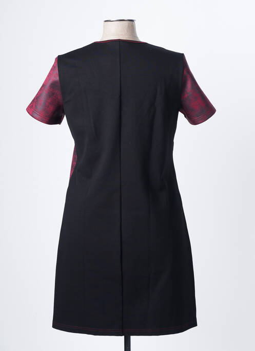 Robe courte manches courtes manches courtes rouge CLAUDE DE SAIVRE femme