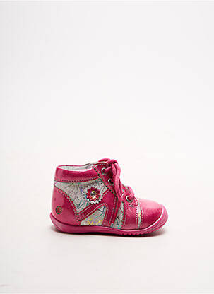 Bottillons fermeture lacets bout rond rose GBB fille