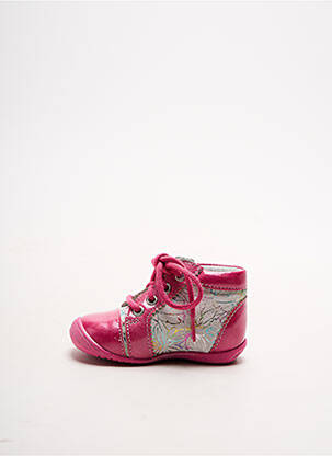 Bottillons fermeture lacets bout rond rose GBB fille