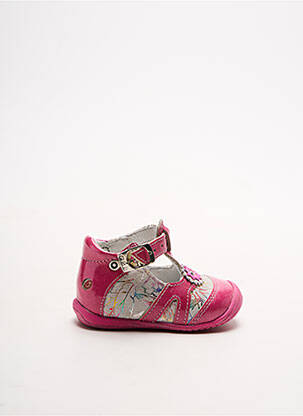 Sandales/nu pieds tissage métallisé bout rond rose GBB fille