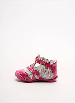 Sandales/nu pieds tissage métallisé bout rond rose GBB fille