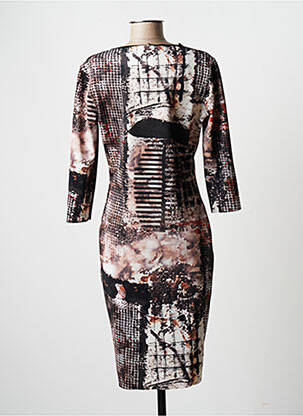 Robe mi-longue manches 3/4 manches 3/4 noir EROKE femme