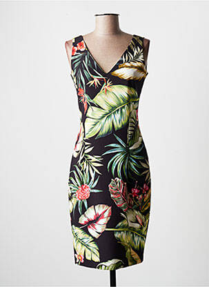 Robe mi-longue sans manche sans manche noir MARKUP femme