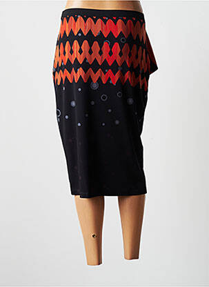 Jupe mi-longue coupe droite noir EROKE femme
