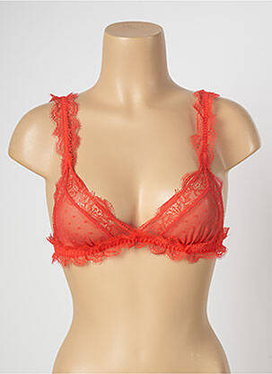Soutien-gorge sans armature haut soutien-gorge emboitant rouge LOVE STORIES femme