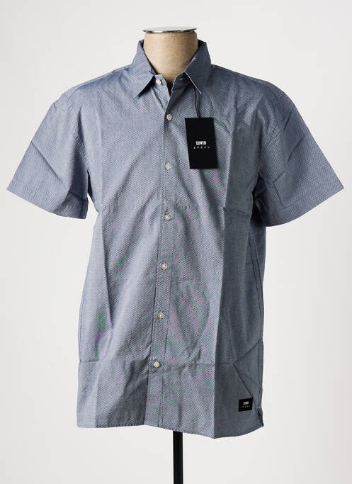 Chemise manches courtes coupe droite bleu EDWIN homme